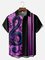 Big Size Moisture-wicking Music Note Chest Pocket Bowling Shirt