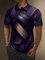 Moisture Wicking Gradient Color Abstract 3D Stripe Short Sleeve Golf Polo