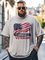 Big Size Men's American Flag Independence Day Art Loose T-shirt
