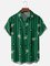 Moisture Wicking Geometric Floral Chest Pocket Hawaiian Shirt