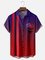 Moisture Wicking Canada Gradient Maple Leaf Chest Pocket Bowling Shirt