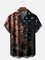 Moisture-wicking American Flag Independence Day Textured Chest Pocket Casual Shirt