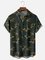 Moisture-wicking Fun Bee Print Art Chest Pocket Hawaiian Shirt