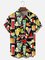 Tall Size Moisture-wicking Geomatric Cocktail Chest Pocket Hawaiian Shirt