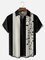 Big Size Moisture-wicking Music Note Chest Pocket Bowling Shirt