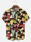 Big Size Moisture-wicking Geomatric Cocktail Chest Pocket Hawaiian Shirt