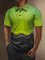 Moisture Wicking 3D Abstract Gradient Color Stripes Short Sleeve Golf Polo