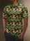 Moisture Wicking Tropical Plants Palm Leaves Flamingo Short Sleeve Golf Polo