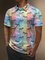Moisture Wicking Rainbow Gradient Zebra Short Sleeve Golf Polo