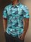 Moisture Wicking Gradient Color Marine Animals Manta Short Sleeve Golf Polo