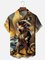 Moisture Wicking Pirate Pig Chest Pocket Hawaiian Shirt