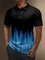 Moisture Wicking Gradient Color Abstract Geometric Short Sleeve Golf Polo