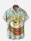 Hardaddy x Kimprut Imut Moisture Wicking Poached Eggs Toast Bacon Chest Pocket Hawaiian Shirt