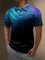 Moisture Wicking 3D Gradient Abstract Stripes Short Sleeve Golf Polo
