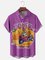 Hardaddy x Marcio Lima Moisture Wicking Gradient Color Anime Chest Pocket Hawaiian Shirt