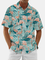 Moisture Wicking Tropical Flamingo Chest Pocket Hawaiian Shirt