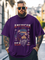 Big Size Men's Bigfoot Independence Day Loose T-shirt