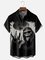 Moisture Wicking Alien Spaceship Bigfoot Chest Pocket Hawaiian Shirt