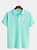 Coconut Tree Turtle Short Sleeve Cotton Blend Polo Shirt