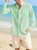Hardaddy Cotton Linen Plain Color Casual Long Sleeve Shirt