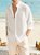 Hardaddy Cotton Linen Plain Color Casual Long Sleeve Shirt