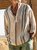 Hardaddy Men Striped Casual Spring/Fall Polyester Holiday Regular Fit Long sleeve Regular H-Line Casual Shirts