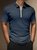 Hardaddy Gradient Striped Zip Short Sleeve Polo