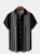 Geometric Chest Pocket Short Sleeve Bowling Shirt