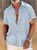 Hardaddy Shirts For Father Retro Striped Chest Pocket Short Sleeve Shirt