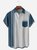 Striped Chest Pocket Short Sleeve Bowling Shirt