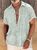 Hardaddy Shirts For Father Retro Striped Chest Pocket Short Sleeve Shirt