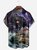 Gorilla Sailing Boat Chest Pocket Short Sleeve Hawaiian Shirt