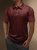 Hardaddy Ombre Geometric Button Short Sleeve Polo Shirt