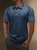 Hardaddy Ombre Geometric Button Short Sleeve Polo Shirt
