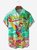 Hardaddy Party Shirts It's 5 O'Clock Somewhere Parrot Chest Pocket Short Sleeve Hawaiian Shirt