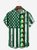 Hardaddy Hawaiian Button Up Shirt for Men Green St. Patrick's Day Lucky Clover American Flag Sharmark Regular Fit Short Sleeve Shirt St Paddy's Day Shirt