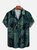 Hardaddy Palm Tree Leaf Shirt Men Summer Leaf Vacation Micro-Elasticity Daily Short Sleeve Regular H-Line Camp Collar Aloha Shirts
