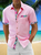 Hardaddy Cotton Patchwork Geometric Color Block Casual Shirt