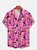 Moisture-wicking Tropical Plant Toucan Short Sleeve Aloha Shirt