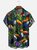 Hardaddy Moisture-wicking Tropical Toucan Parrot Chest Pocket Hawaiian Shirt