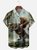 Moisture-wicking Bigfoot Riding Alligator Chest Pocket Hawaiian Shirt