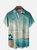 Moisture Wicking Star Robot Spaceship Chest Pocket Hawaiian Shirt