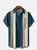 Hardaddy Men's Geometric Print Wrinkle Resistant Moisture Wicking Fabric Lapel Short Sleeve Hawaiian Shirt