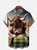 Moisture-wicking American Football Texas Art Longhorns Chest Pocket Casual Shirt