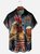 Moisture-wicking American Flag Rooster Beer Chest Pocket Casual Shirt