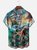 Moisture-wicking Ocean Art Octopus Pirate Ship Chest Pocket Hawaiian Shirt