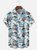 Moisture-wicking Beach Retro Car Chest Pocket Hawaiian Shirt