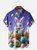 Moisture-wicking Easter Rabbit Eggs Chest Pocket Casual Shirt