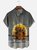 Moisture-wicking Violent Bee Fun Art Chest Pocket Hawaiian Shirt