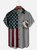 Hardaddy Moisture-wicking Memorial Day American Flag American Eagle Chest Pocket Casual Shirt